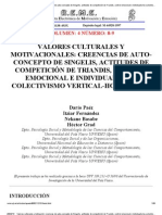 Valores Culturales y Motivación - Creencias de Auto-Concepto de Singelis, Actitudes de Competición de Triandis, Control Emocional e Individualismo-Colectivismo Vertical-Horizontal