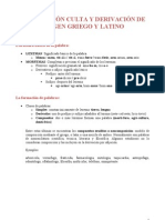 Actividades de Composición y Derivación Con Raíces Griegas y Latinas