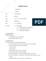 Probability I Form 4 - Lesson Plan