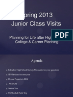 March Junior Class Visit 2013