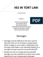 Remedies in Tort Law