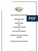 Research Paper On Domain Names.