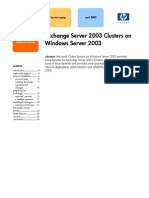 Microsoft Exchange Server 2003 Clusters On Windows Server 2003