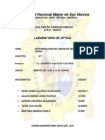 Determinacion Del Indice de Refraccion Del Vidrio