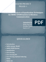 Major Project Phase-1: Performance Analysis of Equalization Techniques For MIMO-OFDM System in Wireless Communication