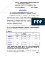 Counseling Notification 2013