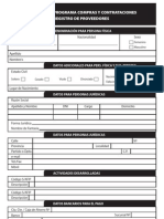 Planillas Registro de Proveedores PDF