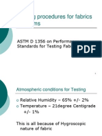 Testing Procedures For Fabrics and Trims