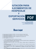 Tributacion Turismo - para Establecimientos de Hospedaje y Exportacion de Servicios - Soto Guzman, Oswaldo J.