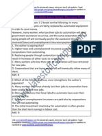 Hexaware Sample Verbal Ability Placement Paper