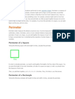 Area and Perimeter