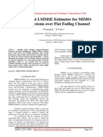 An Efficient LMMSE Estimator For MIMOOFDM Systems Over Flat Fading Channel