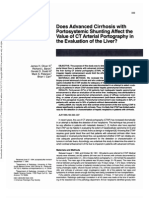 Does Advanced Cirrhosis With Affect The: Portosystemic Shunting