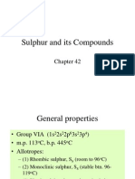 Sulphur and Its Compounds