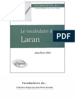 Clero Jean Pierre - Le Vocabulaire de Lacan