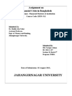 Jahangirnagar University: Assignment On Financial Crisis in Bangladesh