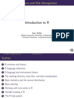 Introduction To R - Guy Yollin - Uni of Washington