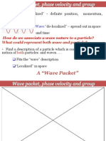 Quantum Mechanics:Wave Packet, Phase Velocity and Group