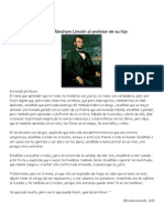 Carta de Abraham Lincoln Al Profesor de Su Hijo