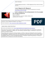 Economic Analysis On The Enhancement of Citrus Waste For Energy Production