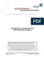 Materials of Construction For Pressure Vessels