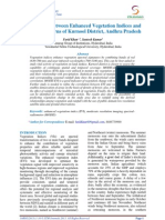 Correlation Between Enhanced Vegetation Indices and Rainfall Patterns of Kurnool District