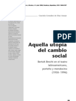 Aquella Utopia Del Cambio Social - Brecht en El Teatro Latinoamericano