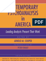 Arnold M. Cooper Contemporary Psychoanalysis in America Book