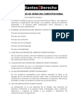 Cuestionario de Derecho Constitucional