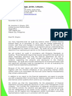 Audit Engagement Letter & Management Representation Letter (Example)