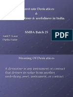 Int. Rate Derivatives & It's Application in India