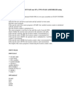 Implementation of Pass One of A Two