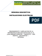 Memoria Descriptiva Electricas