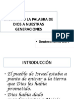 Enseñando La Palabra de Dios A Nuestras Generaciones