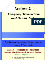 Analyzing Transactions and Double Entry