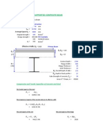 Composite Beam Simply Supported Design