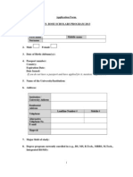 Application Form Bose