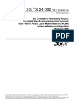 3rd Generation Partnership Project Technical Specification Group Core Network GSM - UMTS Public Land Mobile Natwork (PLMN) Access Reference Configuration (Release 1999)