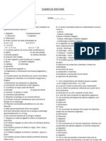 Examen de Anatomia 4to y 5to Año