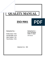 Quality Manual - IsO 900