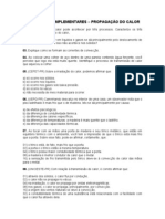 Exercícios Complementares - Propagação Do Calor