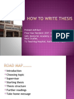 How To Write Thesis