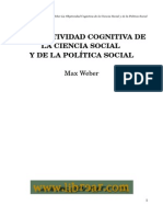 Weber Max-La Objetividad Cognitiva de La Ciencia Social y de La Política Social