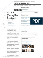 Introduction To LEX (Compiler Design) - StudyOverFlow