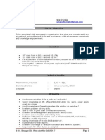 Fresher BPO Resume Format - 1