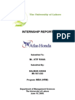 Atlas Honda Internship by Salman Awan