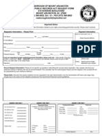 Mount Arlington OPRA Request Form