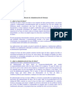 Examen de 1º de Bachillerato de Administración en Sistemas. Base de Datos