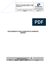 Procedimiento Fundición de Hormigón PDF