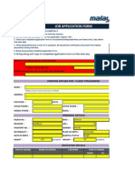 Cabin Crew Job Application Form